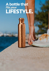 Botella Deportiva Metálica de 1000 ml, 100% Nuevo Diseño, 99.12% Cobre Puro, Color y Logotipo Personalizables, Ecológica, Tapa Anticorrosión, Promocional - Product Image 6