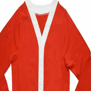 Cárdigan para hombre Cárdigan de punto con cuello en V estilo universitario - Product Image 6