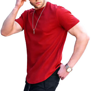 Camiseta Clásica Roja de Cuello Redondo para Hombre, Corte Regular, Algodón, Logotipo Frontal, Secado Rápido, Transpirable, Casual, Ecológica, Transferencia Térmica - Product Image 5