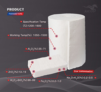 Couverture en fibre céramique en gros, épaisseur 6 mm, 1260°C, laine isolante bio-soluble, densité 64 kg/m3, matériau ignifuge