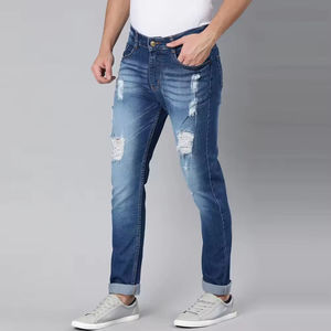 Low MOQ <b>Men's</b> Straight Stylish Denim Jeans <b>Men</b> Street Wear Fitting Washed Slim Fit <b>Stretch</b> <b>Pants</b> - Product Image 3