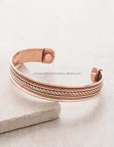 กำไลทองแดงแฟชั่นสไตล์โบฮีเมียนสร้อยข้อมือทองแดงแท้ทำด้วยมือ - Product Image 2