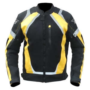 เสื้อแจ็คเก็ตมอเตอร์ไซค์สีดำเหลืองสำหรับผู้ชาย แขนยาว สะท้อนแสง ระบายอากาศได้ดี ใส่ขี่ได้ทุกฤดู - Product Image 1