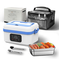 Boîte à lunch électrique portable sans fil 1L, chauffe-plat rechargeable, conception sans eau, idéale pour le bureau, l'école et les repas quotidiens – Vente flash