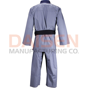 Kimono BJJ unisexe adulte en coton gris, tenue d'arts martiaux durable, coupe classique, vêtements d'entraînement - Product Image 5