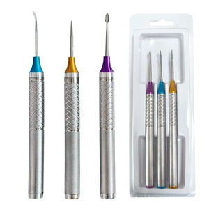 Kit de Extracción de Dientes Flexible de Acero Inoxidable de 3 Piezas para Eliminar Raíces Rotas y Fragmentos Apicales, Juego de Herramientas de Cirugía Dental - Product Image 1