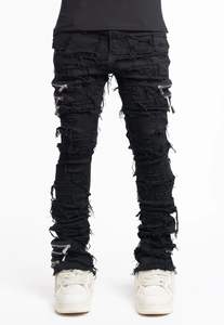 กางเกงยีนส์แฟชั่นผู้ชายสไตล์ไฮสตรีท - ระบายอากาศได้ดี เหมาะสำหรับใส่ทุกวัน - Product Image 2