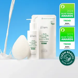 Makeprem Quality Safe Me Relief Leche Limpiadora Hidratante 200ml Set con Esponja Konjac y Limpiador Facial Recarga - Product Image 1