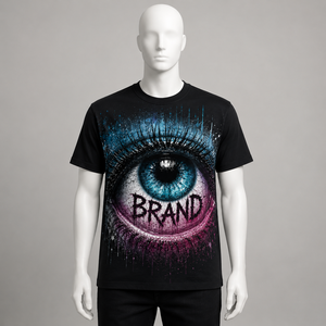 เสื้อยืดคอกลมแขนสั้นพิมพ์ลายหัวกะโหลกขนาดใหญ่สำหรับผู้ชาย สไตล์พังก์ สตรีทแวร์ ผ้าเจอร์ซีย์คอตตอน ระบายอากาศได้ดี - Product Image 5