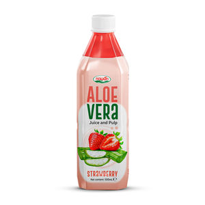 Bebida Natural de Fresa y Aloe Vera, Botella PET de 500 ml, Infusión de Frutas Saludable, Venta al por Mayor para Importadores Internacionales B2B - Product Image 3
