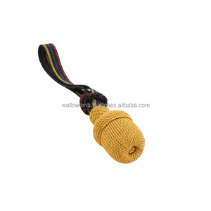 Nœud de sabre doré et noir pour usage cérémoniel, fabriqué en fil métallique avec nœud de sabre en cuir noir, accessoires d'uniforme - Product Image 2