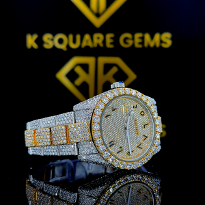 Reloj de Lujo de Primera Calidad con Movimiento Automático de Cuarzo, Resistente al Agua, con Diamantes Moissanite VVS y Acero Inoxidable - Product Image 1