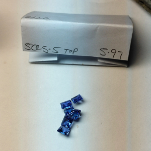 แทนซาไนต์สีน้ำเงินธรรมชาติ 5.5 มม. ทรงสี่เหลี่ยม คุณภาพดีที่สุด พลอยหลวมสำหรับทำเครื่องประดับ รีดดิ้ง เมาน์เทน เจมส์ - Product Image 2