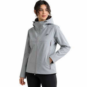 Women's Softshell Hooded Men's <b>Jacket</b> Waterproof Windproof Polyester Outdoor Activewear Full Zip Fitness Running Coat Wholesale - Product Image 5