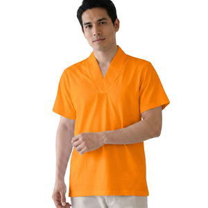 Camiseta de algodón blanca de manga corta con cuello en V para hombre, corte regular, informal, de punto, transpirable, de color sólido - Product Image 5