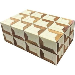 Modern Black White Resin Craft Inlay MDF Storage Box Handcrafted Organizer for Tabletop Home Office Decor - Product Image 3