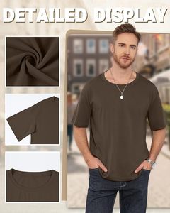 เสื้อยืดโอเวอร์ไซส์ผ้าฝ้ายแท้ 100% น้ำหนัก 220 กรัม พิมพ์ลายตามสั่งที่ไหล่ สไตล์ฮิปฮอป ไซส์ใหญ่พิเศษ ผ้าฝ้ายแท้ 100% ทรงบ็อกซี่ สำหรับผู้ชาย - Product Image 3