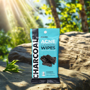 100% Bamboo Charcoal Fabric Mint Scented Feminine Anti-Acne Wipes for Women's Skin Care Ecowipes for Adults - Product Image 1