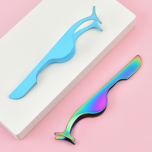Nouvel applicateur professionnel pour cils en acier inoxydable doré, pince à cils pointue - Product Image 4
