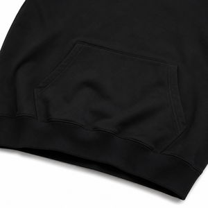Sweat-shirt à capuche surdimensionné noir pour homme, doublure en coton à carreaux, molleton décontracté pour l'automne - Product Image 4