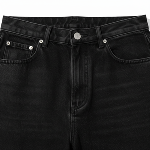 High quality 100% Cotton Denim Stonewashed Straight <b>Hip</b> Hop Wide Leg Vintage streetwear Baggy fit Jeans <b>for</b> men's - Product Image 2