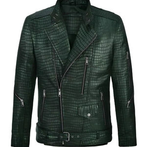 Men's Luxury Black Genuine <b>Leather</b> Eco-Friendly PU Shell <b>Winter</b> Handmade Quarter-Zip Custom Outerwear <b>Jacket</b> - Product Image 1