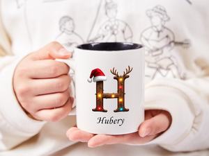 Custom <b>Christmas</b> Monogram Personalized Letter Initial Ceramic Coffee Mug Bone China Dishwasher Safe <b>Gift</b> <b>Box</b> for Home Office - Product Image 3