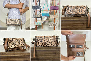 Nouvel Arrivage 2026 – Sac Mini Bandoulière en Cuir Véritable de Vache avec Motifs Floraux et Sangle Réglable pour Femme – Vente en Gros - Product Image 3