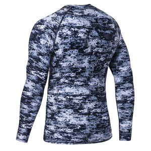 Chemises de sport à manches longues pour hommes de haute qualité, anti-UV UPF50+, tissu personnalisé en spandex/polyester sublimé - Product Image 2