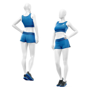 Ensemble de yoga personnalisé pour femmes, sublimé, 2 pièces, soutien-gorge de sport et short, vêtements de sport, fitness, activewear, séchage rapide, évacuation de la transpiration, OEM - Product Image 6