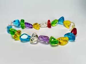 Collar de Resina de Moda Personalizado de Alta Calidad para Mujeres y Niñas, Cadena de Cuentas Geométricas, Joyería Hecha a Mano en India, Gran Venta - Product Image 3