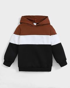 Ensemble de survêtement pour enfants à capuche, délavé à l'acide, trois tons, coupe régulière, pour jogging et course, en tissu mélangé écologique, 2 pièces - Product Image 2