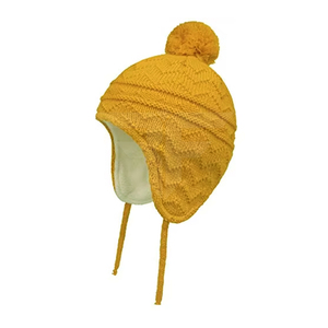 Gorros de punto con forro de satén, unisex, gruesos, holgados, con pompón de piel sintética, de invierno, acanalados, con diseño dibujado a mano, para playa y viajes - Product Image 1