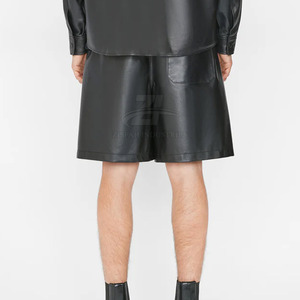 Pantalones cortos de cuero para hombre, diseño personalizado, precio al por mayor, último diseño en pantalones cortos de cuero. - Product Image 3