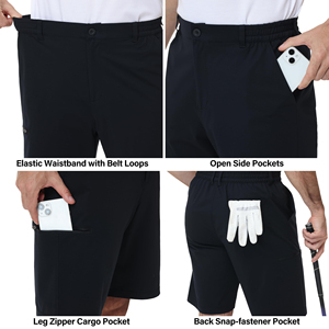 Shorts de golf pour hommes avec grip en silicone, pantalons de maintien de la forme, vêtements de sport au look soigné pour les tournois professionnels, style et tenue. - Product Image 5