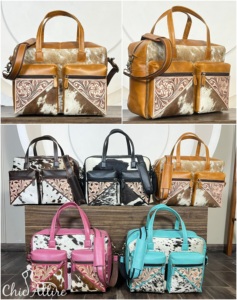 Bolsas de Pañales de Cuero Repujado de Gran Capacidad, Bolsas de Pañales Multifuncionales para Mamá con Bolsillos con Cremallera, Organizador de Viaje para Bebé - Product Image 1