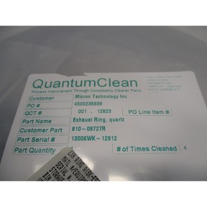 TEL 003521TQ-12912 แหวนกันรั่ว, ชิ้นส่วนอะไหล่, ควอตซ์ - อุปกรณ์และอะไหล่เซมิคอนดักเตอร์ระดับโลกที่เชื่อถือได้ - Product Image 4