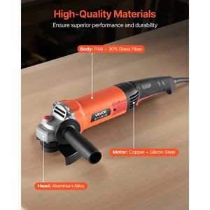 High-Speed 5\" Electric Angle <b>Grinder</b> 10Amps 10000RPM Power Tool 230 Degrees Adjustable Dus Corded 230degrees Angle <b>Grinder</b> - Product Image 5