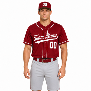 Maillot de sport souple en tissu moderne pour l'entraînement régulier et les matchs actifs, offrant une grande liberté de mouvement pour les joueurs de baseball. - Product Image 1