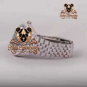 Reloj de Pulsera con Diamantes Moissanite Más Vendido para Hombre, Reloj de Moda Premium con Caja de Acero Inoxidable Resistente y Ajustable - Product Image 3
