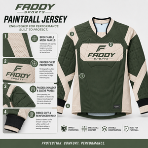 Maillot de paintball professionnel personnalisé, chemise tactique rembourrée, respirante, à manches longues, en mesh sublimé, uniforme sportif d'équipe - Product Image 4