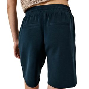 Shorts en coton à taille haute avec cordon de serrage pour femmes, couleur unie, confortables, décontractés, sportifs, à la mode, pour un usage quotidien - Product Image 1