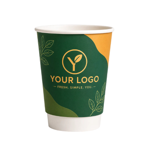 Vaso de Papel Desechable Ecológico Reciclable de Grado Alimenticio con Revestimiento de PE de Doble Pared de 7 oz 210 ml Sin Funda Resistente al Calor para Llevar para Cafeterías - Product Image 1