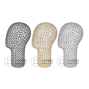 Metal Wire Head Mannequin <b>Hat</b> <b>Display</b> Stand Gold Color Durable Pre-Assembled Modern Decorative Rack for Clothing Stores - Product Image 4