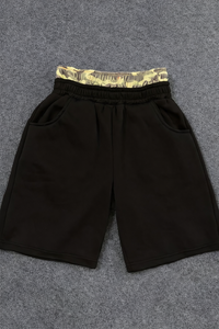 <b>Men</b> s Black <b>Bermuda</b> <b>Shorts</b> With Camouflage Waistband Elastic Closure Pockets Casual Knitted Breathable Mid Waist - Product Image 4