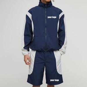 Conjunto Deportivo de Invierno Personalizado con Logotipo, Chaqueta Cortavientos Elástica y Pantalones de Chándal de Nailon para Entrenamiento - Product Image 4