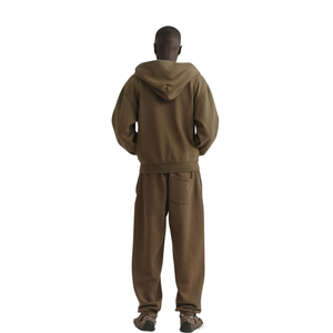 Sweat à capuche zippé intégral surdimensionné en molleton de coton épais pour homme, style streetwear, OEM ODM, vente en gros - Product Image 2