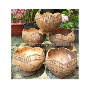 Maceta con carcasa de Coco para plantas, maceta con logotipo grabado láser, hecha en Vietnam - Product Image 1