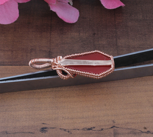 Vintage <b>Sterling</b> <b>Silver</b> Platinum Plated Zircon Coffin Pendant <b>Wire</b> Wrapped Jewelry Wholesale Gothic Healing Spooky Gemstone - Product Image 3