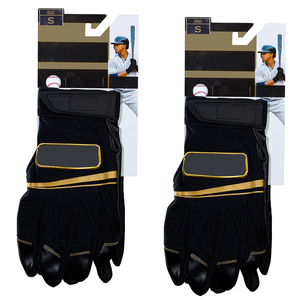 Gants de baseball en gros, couleur noire avec garniture dorée, en cuir véritable, pour jeunes, gants de softball sportifs avec design personnalisé - Product Image 4